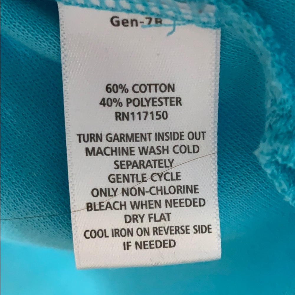 Quacker Factory small turquoise  T-shirt - Picture 6 of 6